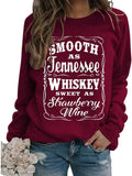 Sweat-shirt à boire du whisky pour femmes, lisse comme la chemise à whisky du Tennessee