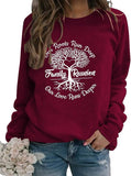 Familientreffen Sweatshirt Frauen Wurzeln laufen tief Stammbaum Shirt