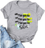 One Margarita Two Margarita Three Margarita Shot T-shirt pour femme