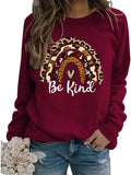 Be Kind Rainbow Sweat-shirt à manches longues pour femme