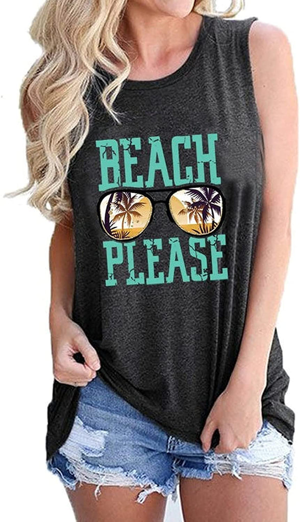 Débardeur Beach Please pour femmes, chemise de vie de plage