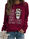 Women True Crime Sweatshirt I Like Murder Shows Comfy Clothes and Maybe Like 3 People Shirt