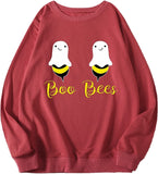 Femmes Boo Bees Chemise Drôle Halloween Fous Sweat