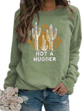 Sweat-shirt à manches longues pour femmes, Not A Hugger Cactus