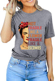Women Long Sleeve Not Fragile Like A Flower Fragile Like A Bomb Sweatshirt