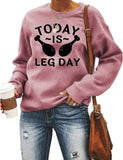 Sweat-shirt drôle pour femmes d'aujourd'hui, c'est le jour des jambes, chemise de Thanksgiving