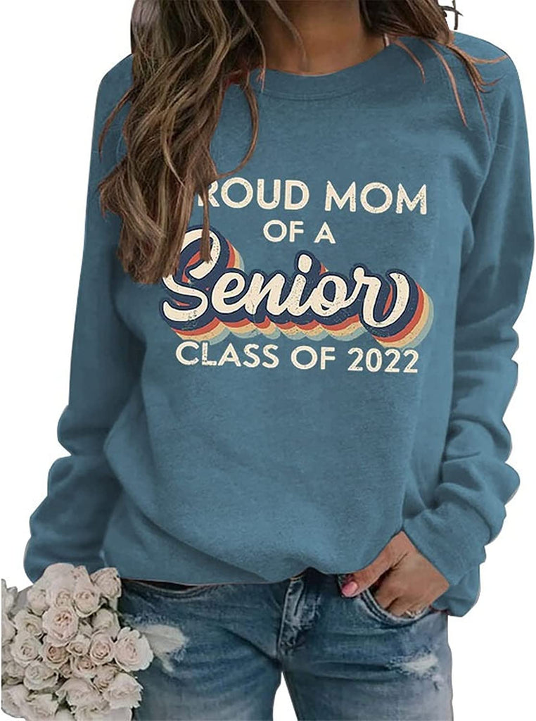 Fière maman d'un sweat-shirt senior 2022, chemise cadeau de remise de diplôme