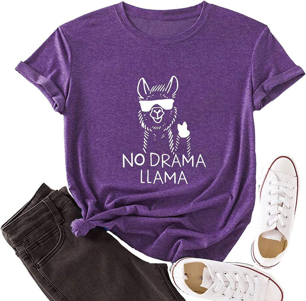 Women No Drama Llama T-Shirt