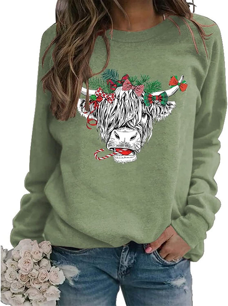Sweat-shirt de vache mignon pour femmes, chemise d'amant de vache
