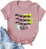 One Margarita Two Margarita Three Margarita Shot T-shirt pour femme