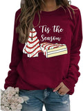 TitleTis The Season Sweat-shirt en forme d'arbre de Noël pour femme