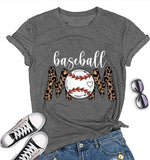 Baseball Mom T-Shirt Baseball Mom Shirt for Women Novelty Shirt