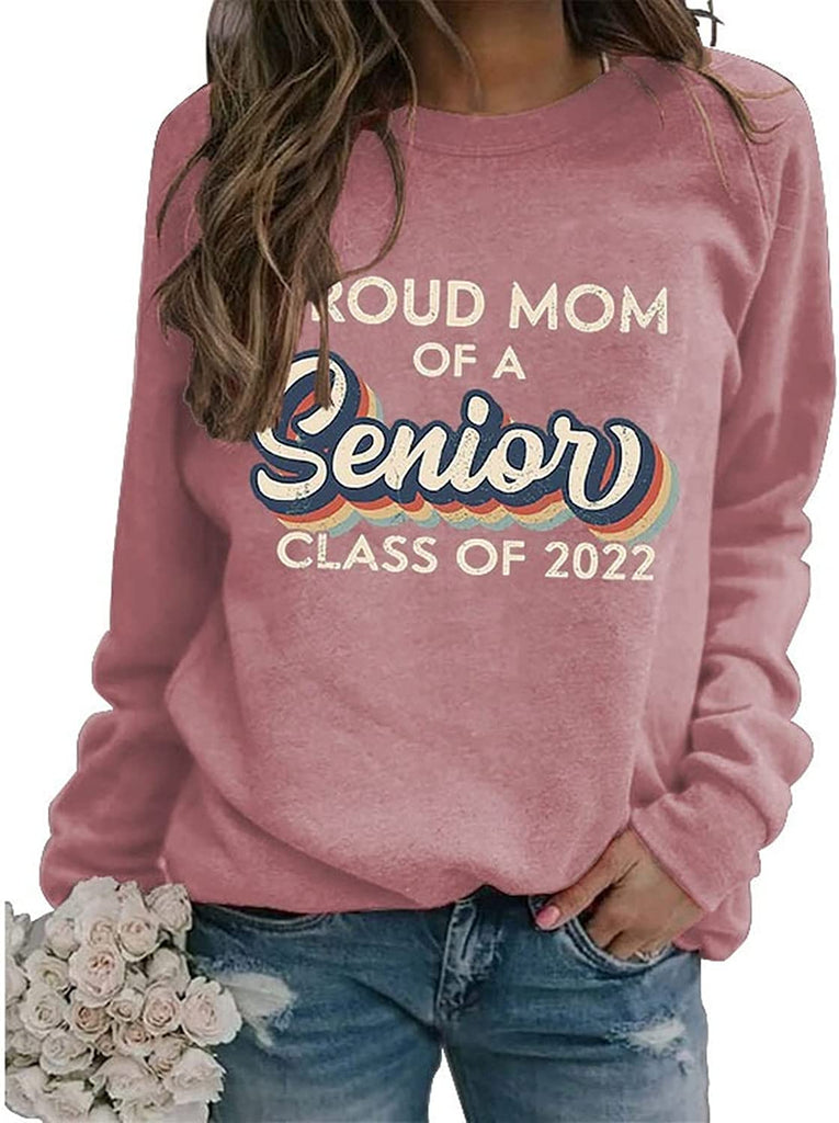 Fière maman d'un sweat-shirt senior 2022, chemise cadeau de remise de diplôme