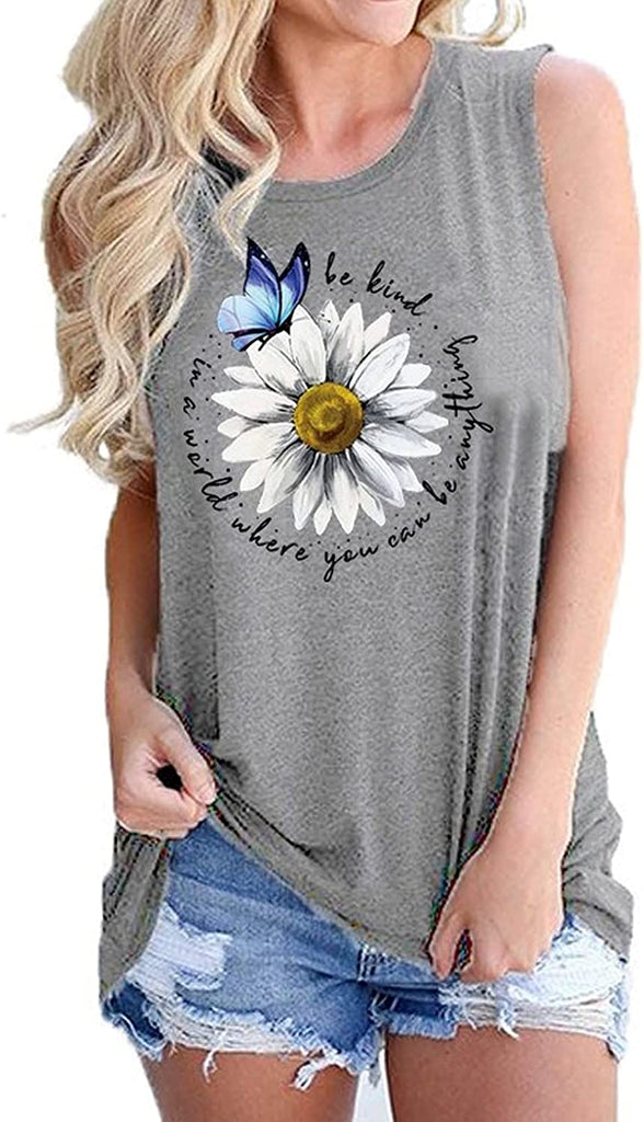 dans un monde où vous pouvez être n'importe quoi Be Kind Chemise pour femme Be Kind DaisyTank Tops