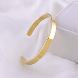 Bracelets à manchette ouverte pour femmes, bijoux de bras d'amitié en acier inoxydable, gravure personnalisée du nom et de la Date pour maman et fille, 6mm