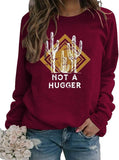 Sweat-shirt à manches longues pour femmes, Not A Hugger Cactus