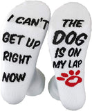 Unisex I CAN'T GET UP RIGHT NOW THE DOG/CAT IS ON MY LAP Socks