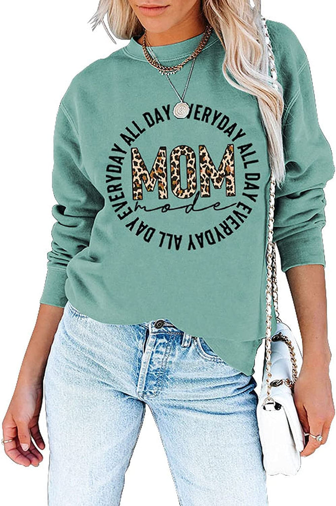Chemise Mom Mode pour femme toute la journée, tous les jours, mode maman, sweat-shirt à manches longues