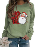 Damen Vintage Weihnachtsmann Sweatshirt Ho Ho Ho Frohe Weihnachten Shirt