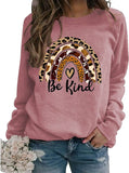 Be Kind Rainbow Sweat-shirt à manches longues pour femme