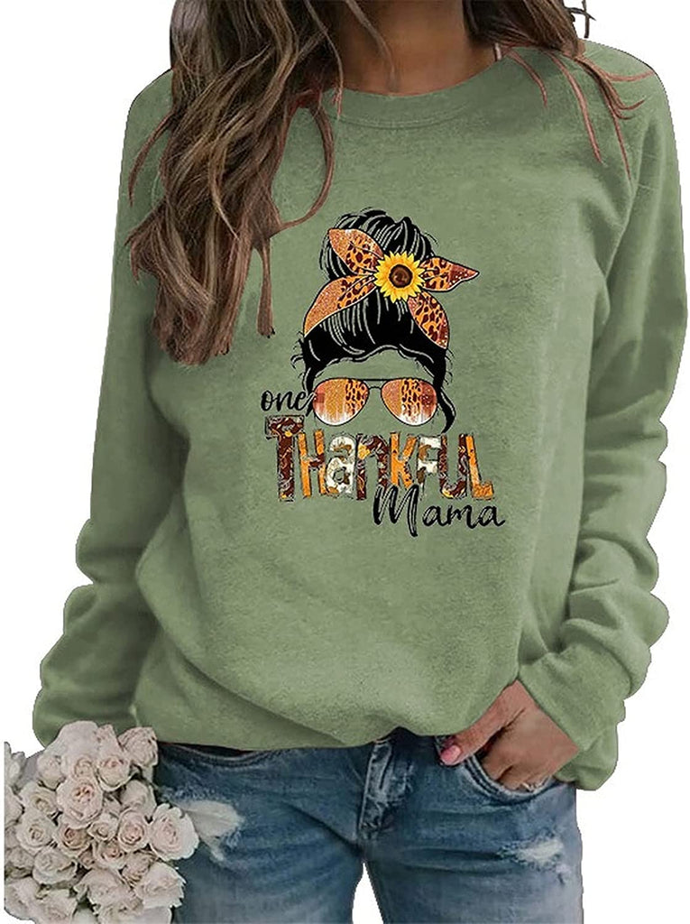 Sweat-shirt cadeau pour maman de Thanksgiving, chemise graphique pour femme, une maman reconnaissante