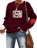 Buffalo Plaid Valentines Shirt Women Love Sweatshirt