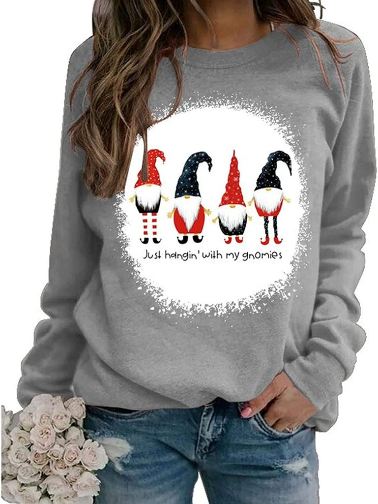 Sweat-shirt Gnomes de Noël pour femmes, juste à suspendre avec ma chemise Gnomies
