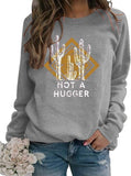 Sweat-shirt à manches longues pour femmes, Not A Hugger Cactus