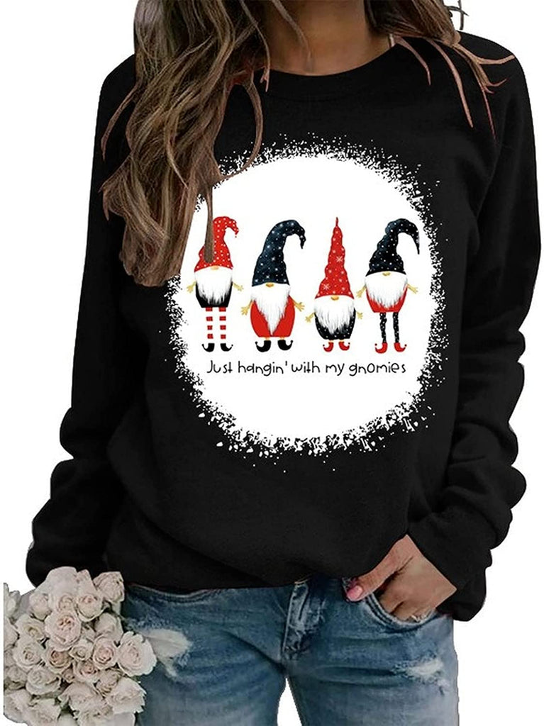 Sweat-shirt Gnomes de Noël pour femmes, juste à suspendre avec ma chemise Gnomies