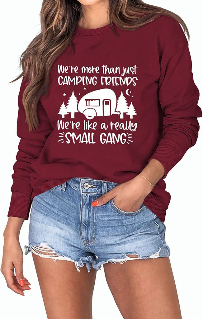 Women Camping Sweatshirt Camp Lovers Gift Long Sleeve Shirt