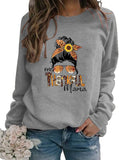 Sweat-shirt cadeau pour maman de Thanksgiving, chemise graphique pour femme, une maman reconnaissante