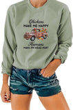 Chemise de poulet drôle femmes poulets me rendent heureux les humains me font mal à la tête sweat-shirt