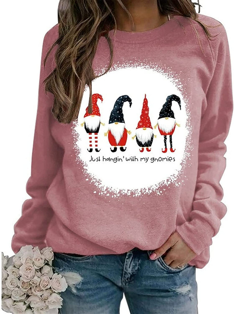 Sweat-shirt Gnomes de Noël pour femmes, juste à suspendre avec ma chemise Gnomies