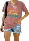 Summer Boat Trip Tees It's A Good Day to Drink On A Boat Shirt for Women