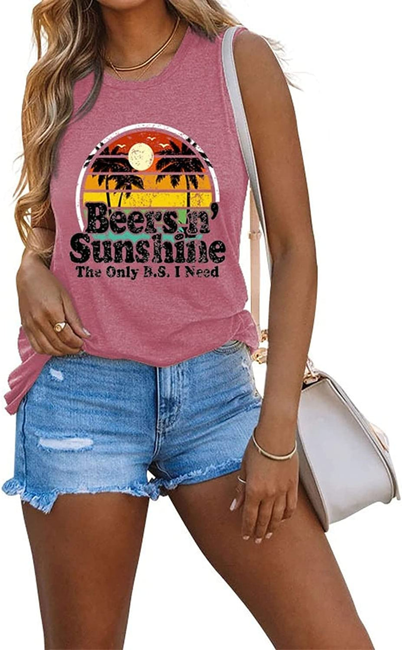 Débardeurs Beer and Sunshine Le seul BS dont j'ai besoin est la chemise d'été Beer N' Sunshine