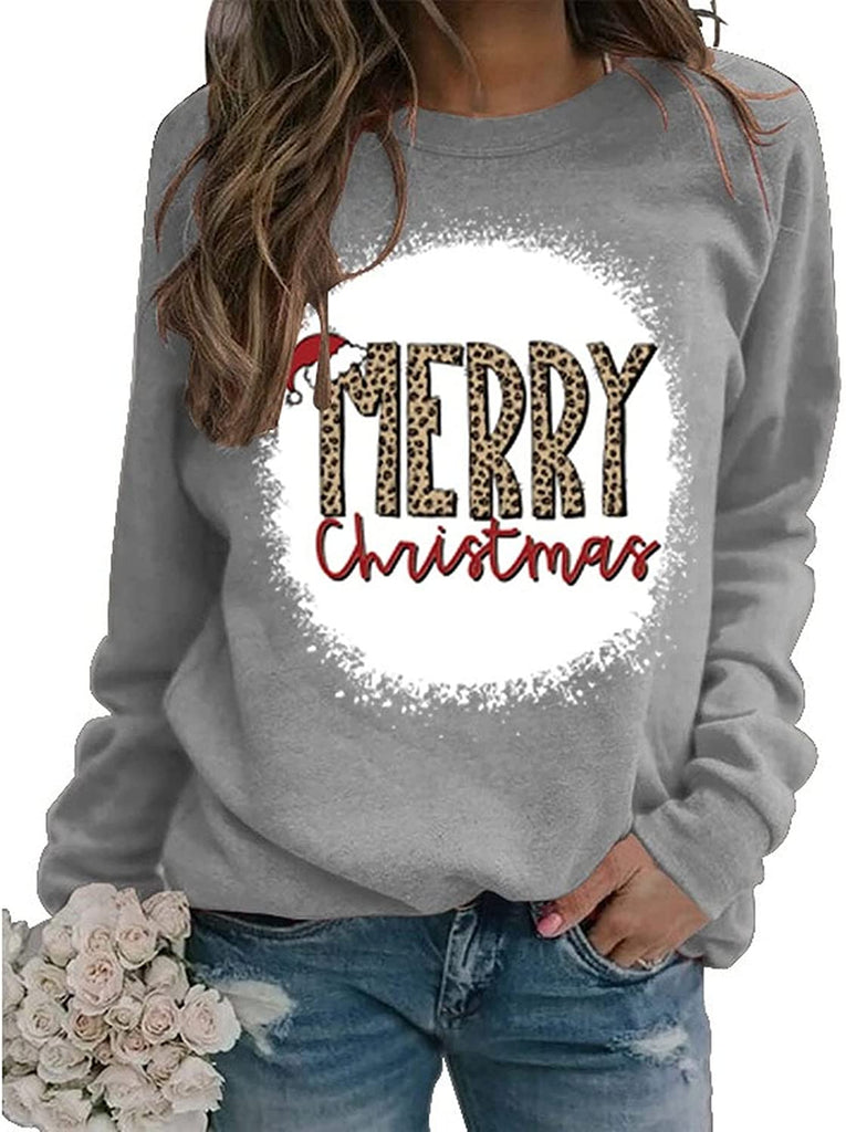 Sweat-shirt joyeux noël pour femmes, chemise d'arbre de noël