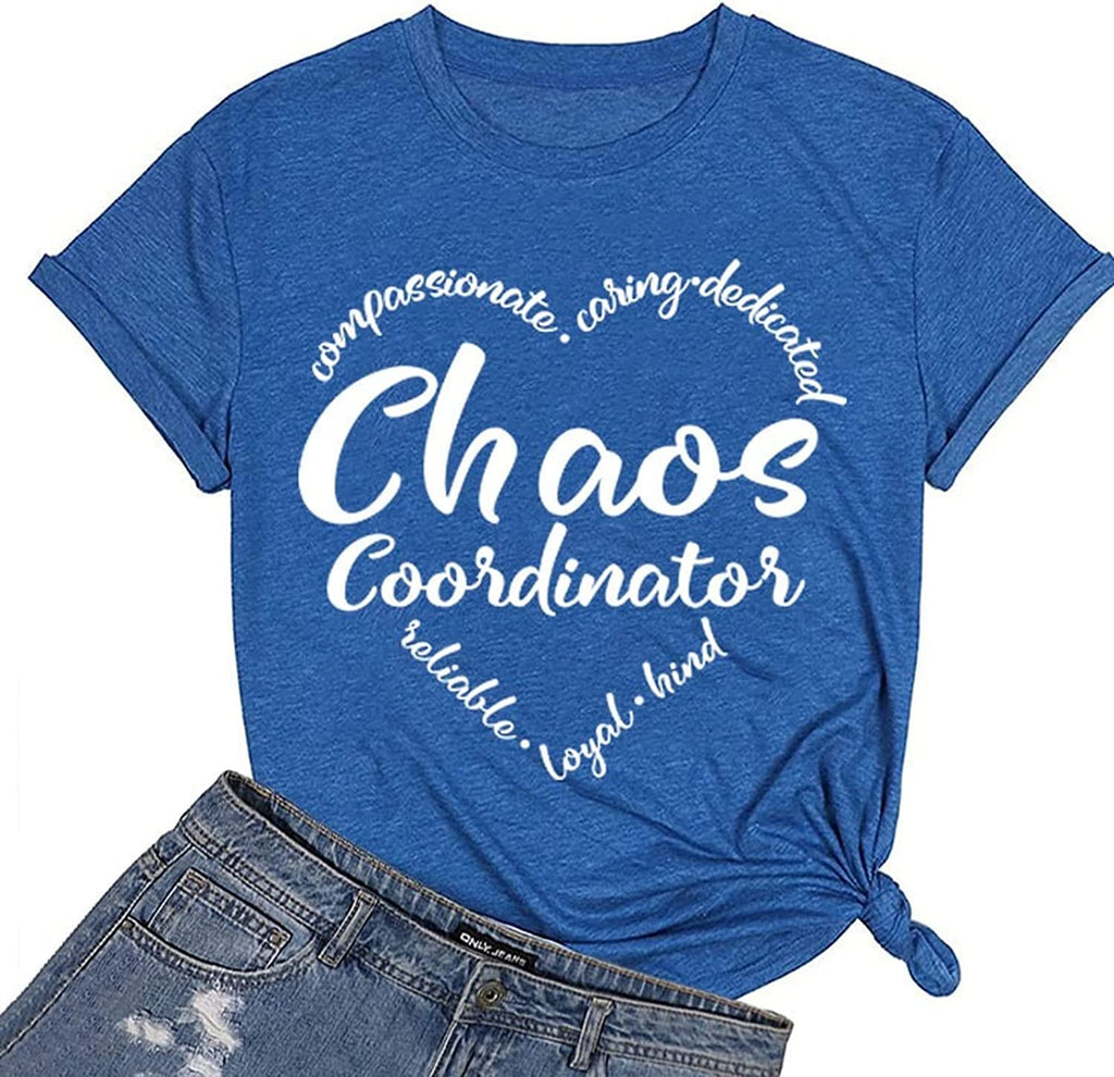 Damen Chaos Coordinator T-Shirt Lustiges Mama T-Shirt