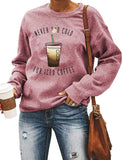 Women Long Sleeve Never Too Cold for Iced Coffee Sweatshirt