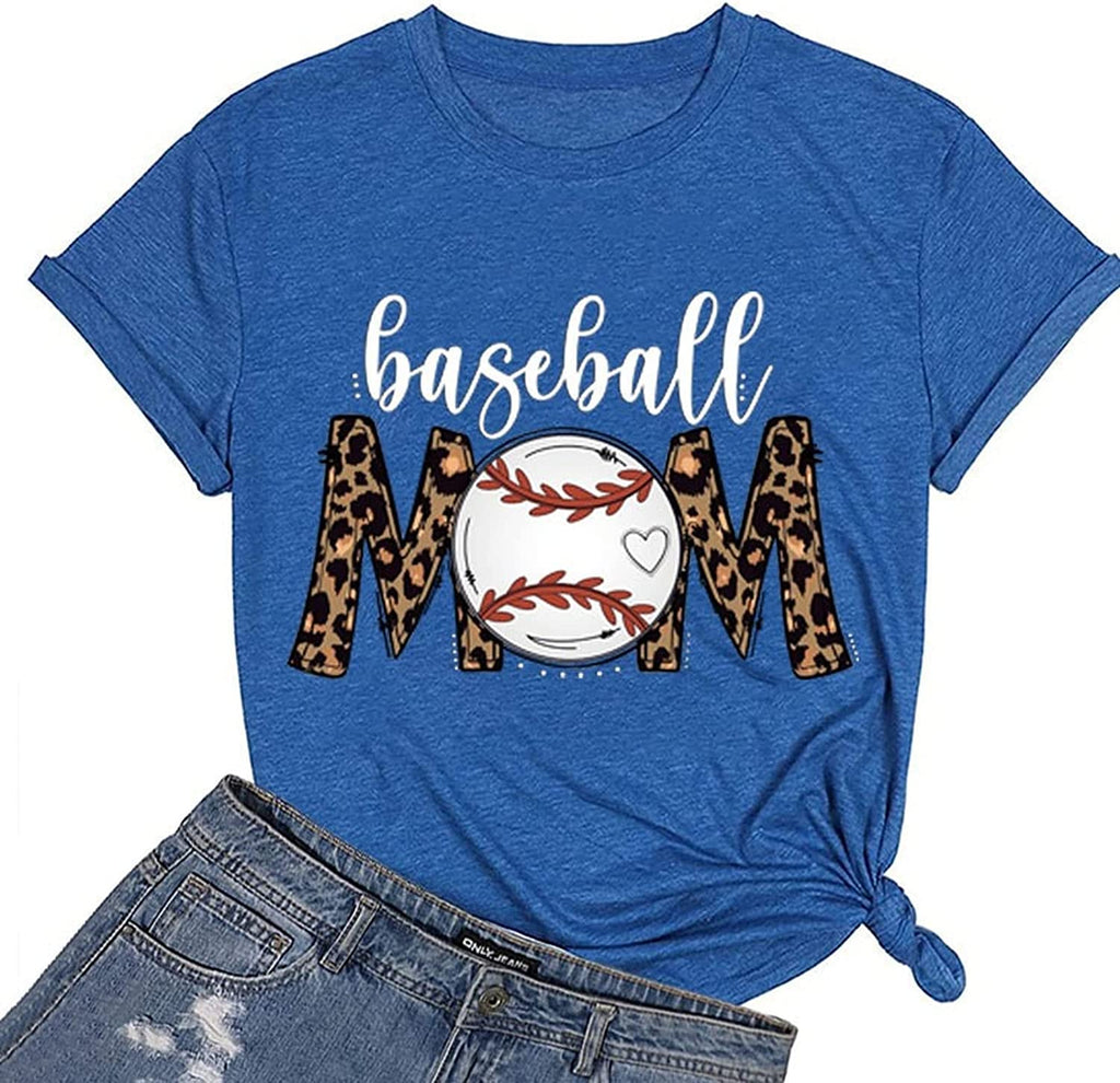 Baseball Mom T-Shirt Baseball Mom Shirt for Women Novelty Shirt