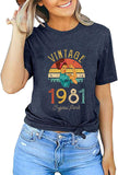 T-Shirt Vintage pour femmes, cadeau d'anniversaire pour 40e anniversaire, 1981