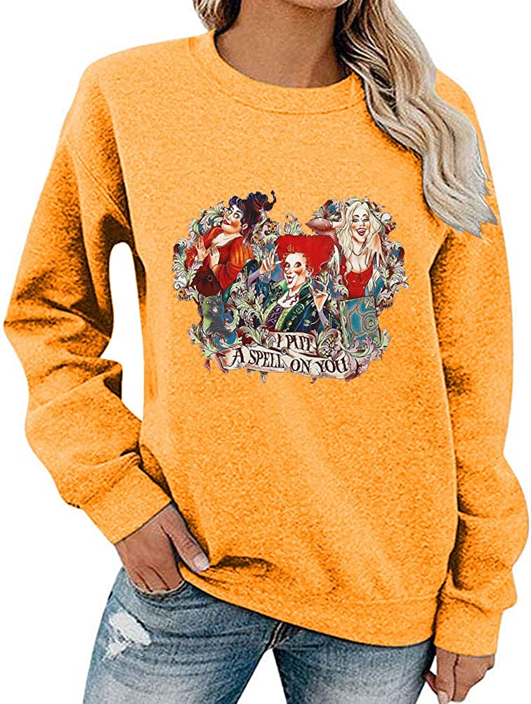 Sweat-shirt à manches longues pour femmes, je t'ai mis un sort, chemise Hocus Pocus