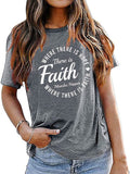 T-Shirt de foi pour femmes, où il y a de l'espoir, il y a de la foi, chemise Hope Faith Miracles