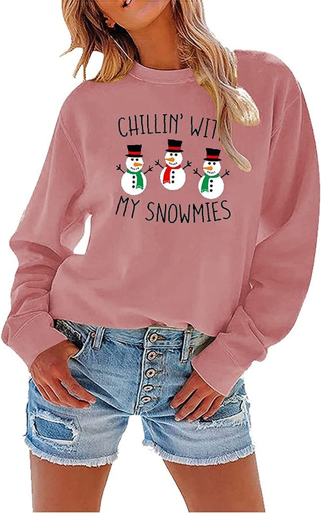 Les femmes se détendent ? with My Snowmies Sweatshirt Chemise bonhomme de neige à manches longues