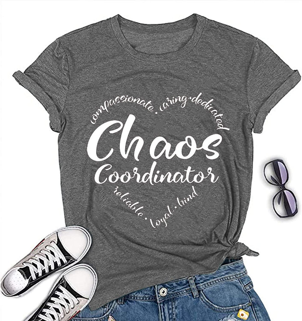 Damen Chaos Coordinator T-Shirt Lustiges Mama T-Shirt