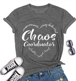 Damen Chaos Coordinator T-Shirt Lustiges Mama T-Shirt