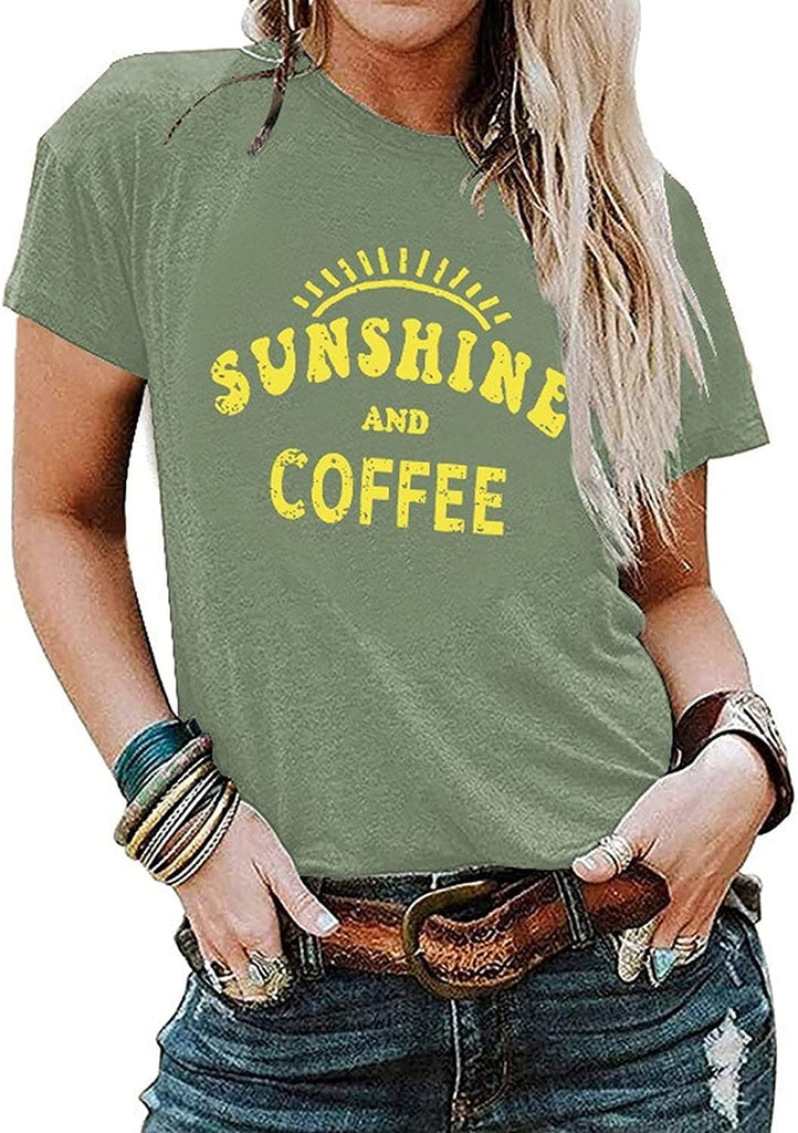 Chemise t-shirts soleil et café