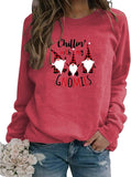 Women Long Sleeve Chillin with My Gnomies Christmas Sweater Christmas Shirt