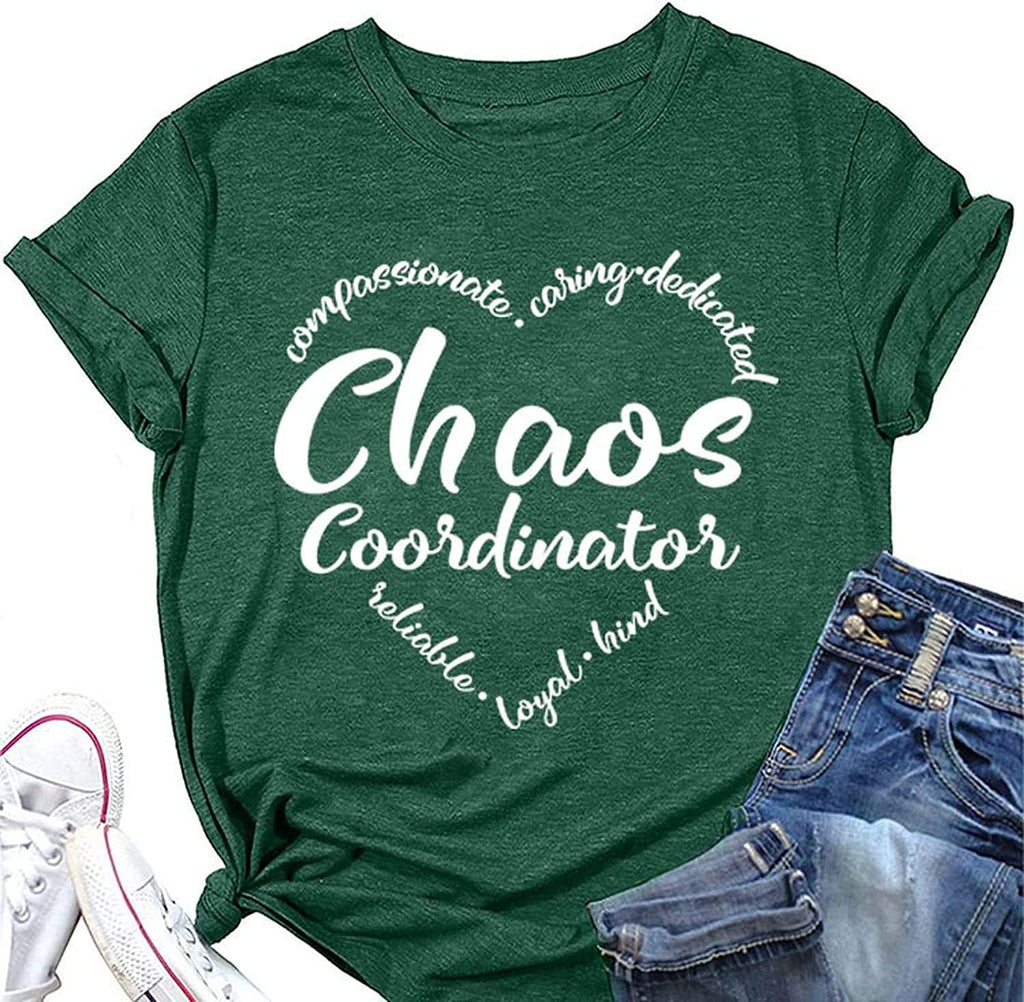 Damen Chaos Coordinator T-Shirt Lustiges Mama T-Shirt
