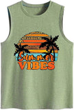 Vibes d'été débardeurs femmes vie Positive vacances citation vacances d'été mignon chemise de plage