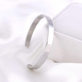 Bracelets à manchette ouverte pour femmes, bijoux de bras d'amitié en acier inoxydable, gravure personnalisée du nom et de la Date pour maman et fille, 6mm